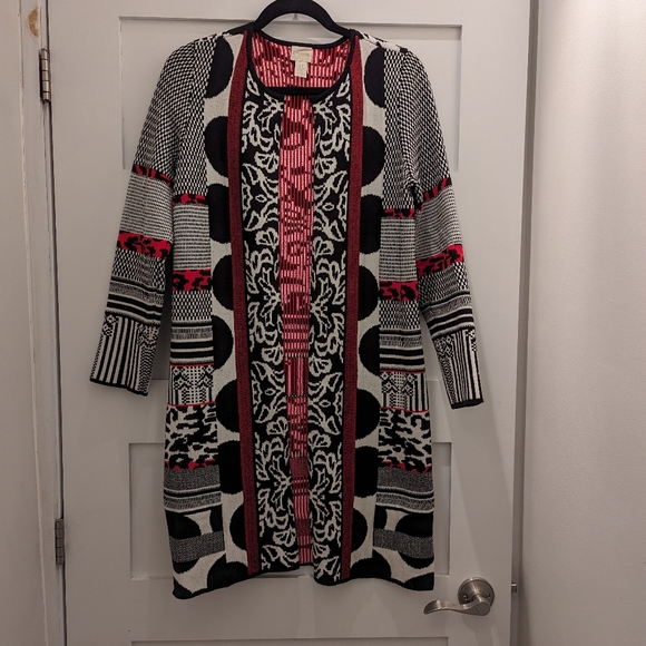 Chico's Natasha Cardigan Sweater, Mixed Pattern - Picture 5 of 13